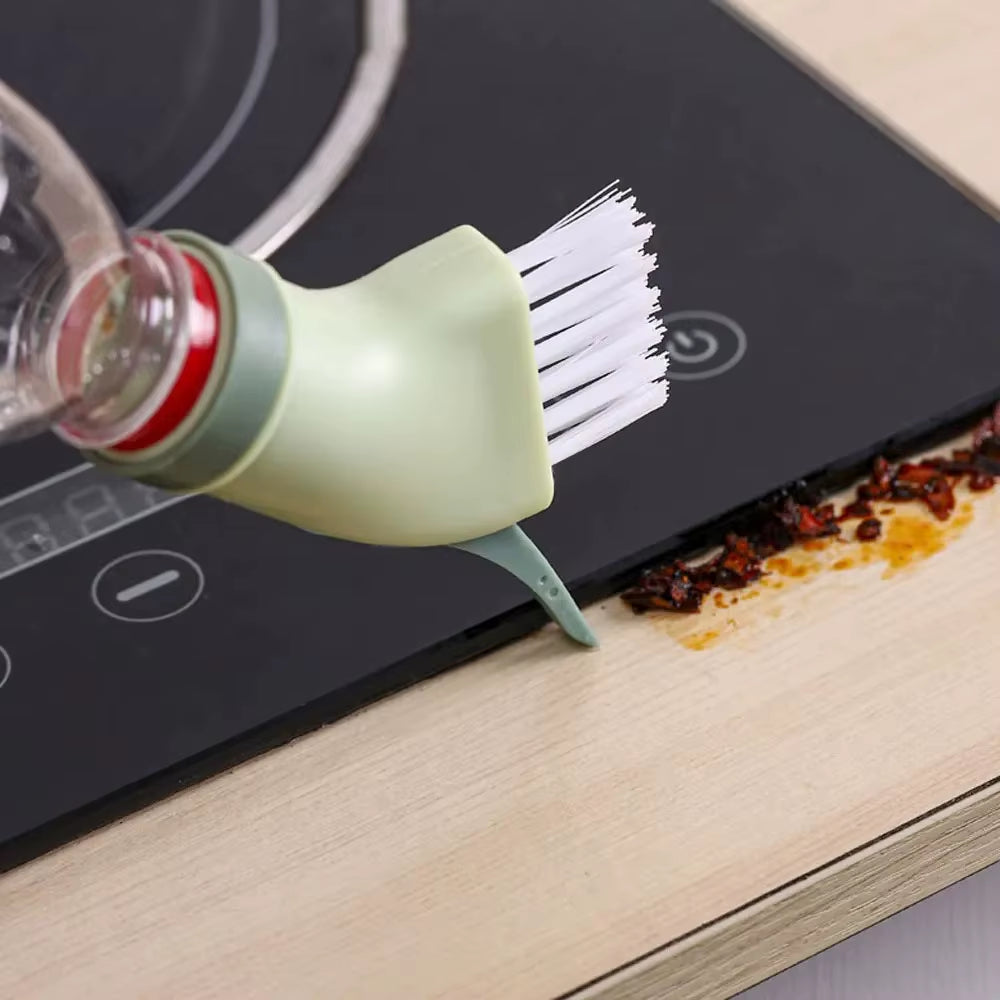 2-in-1 Multifunctional Gap & Water Bottle Cleaning Brush - Convenient Plastic Kitchen Tool