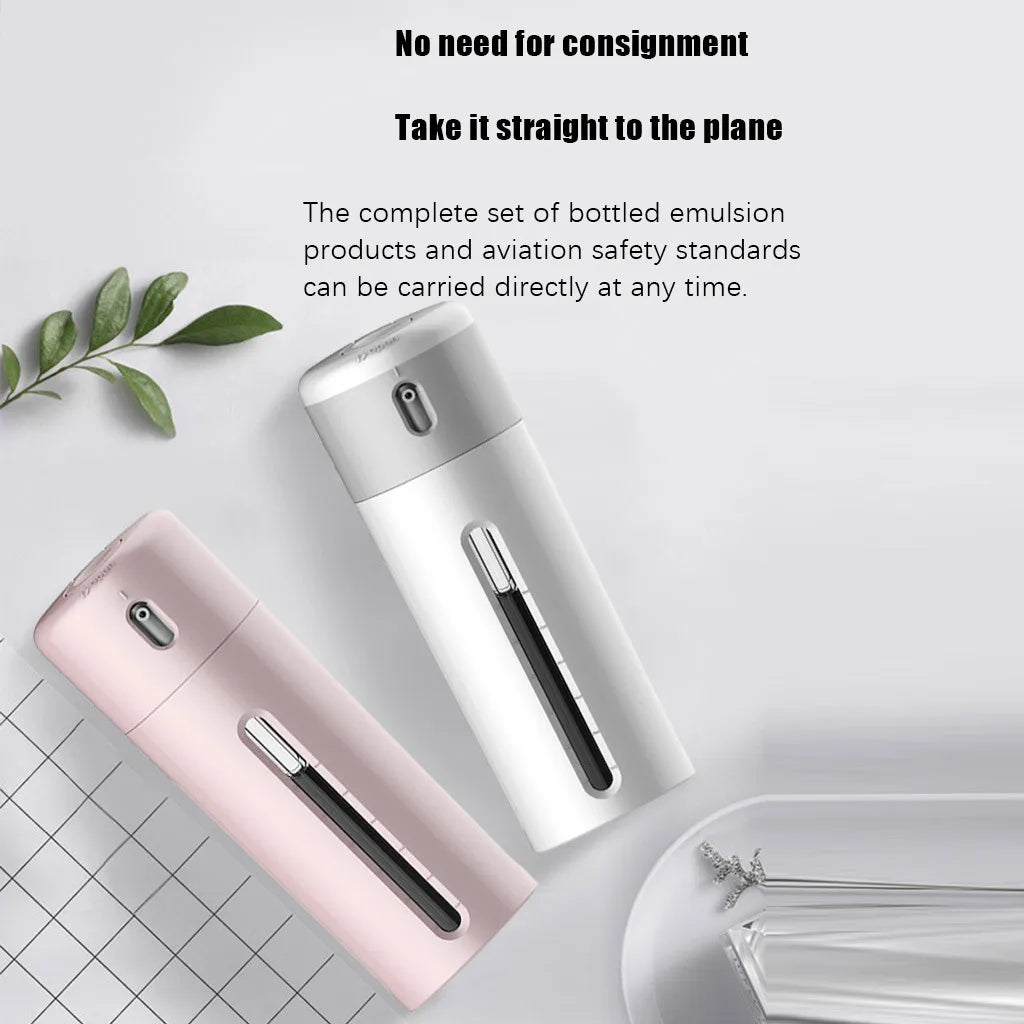 4-in-1 Travel Dispenser Bottle for Shampoo, Lotion, Shower Gel & Soap - Convenient Empty Containers for On-the-Go Use