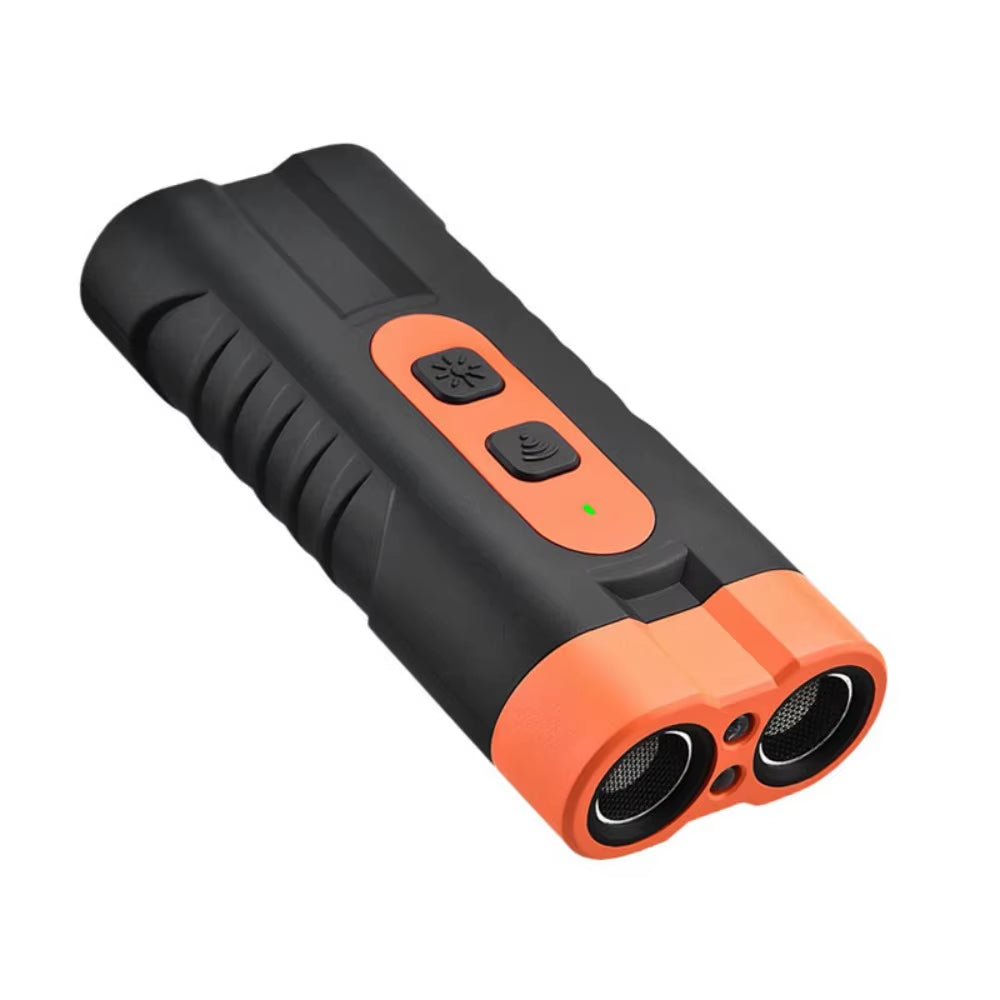 Rechargeable Ultrasonic Dog Repeller and Training Remote with LED Flashlight - Professional Anti-Barking Solution