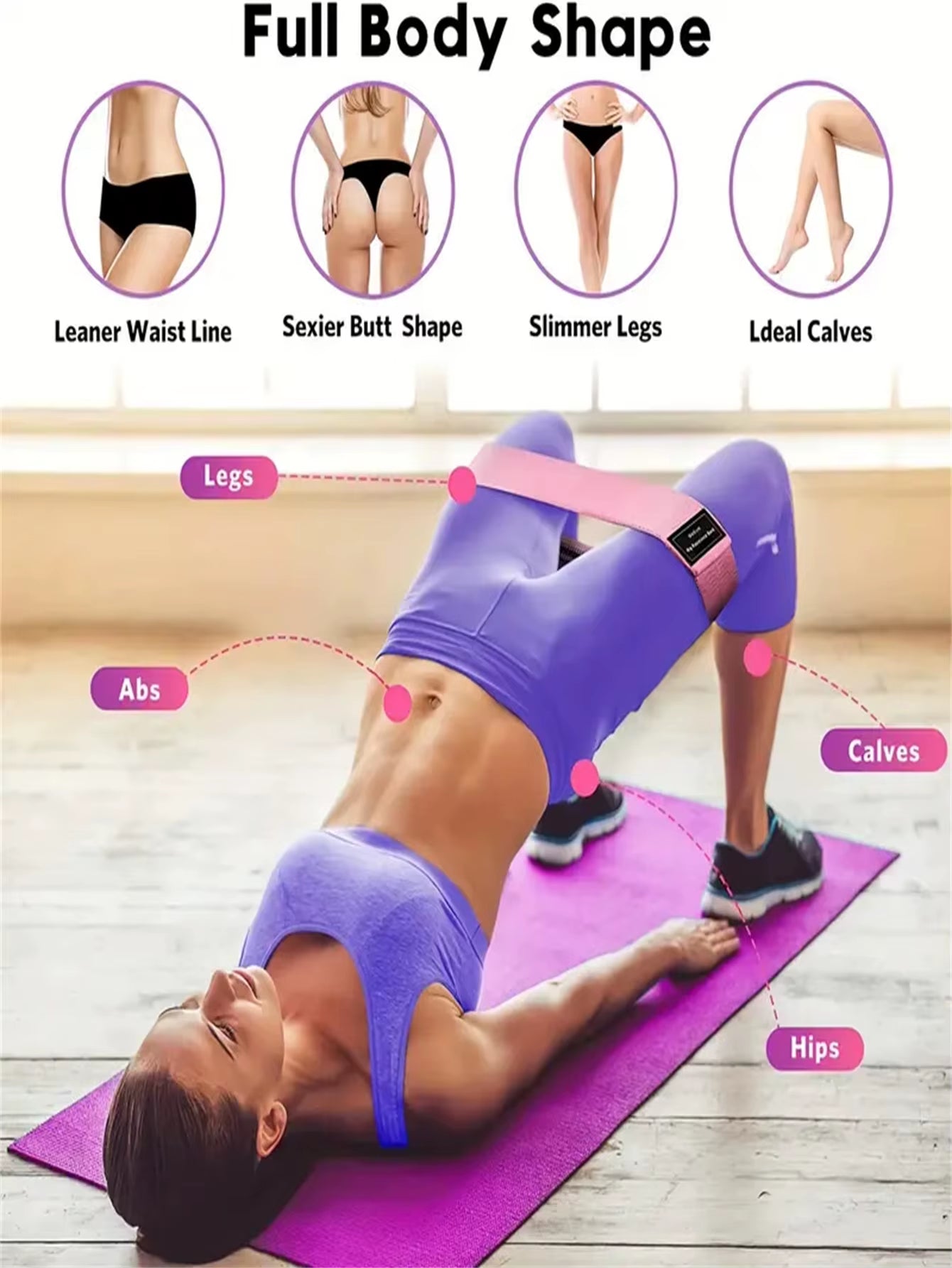 Ultimate Pilates Yoga Resistance Bands - Perfect for Booty & Leg Workouts!