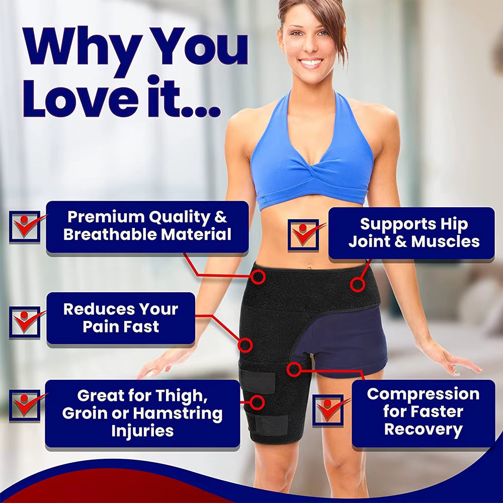 Ultimate Hip & Thigh Compression Sleeve – Superior Support for Hip Pain, Sciatica, and Muscle Strains
