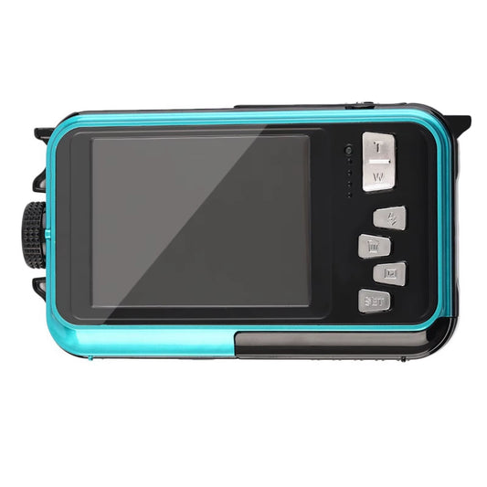 Explore Underwater Adventures with the 16X Dual Screen Waterproof HD Camera - 2.7K Video & 48MP Photos for Snorkeling Fun!