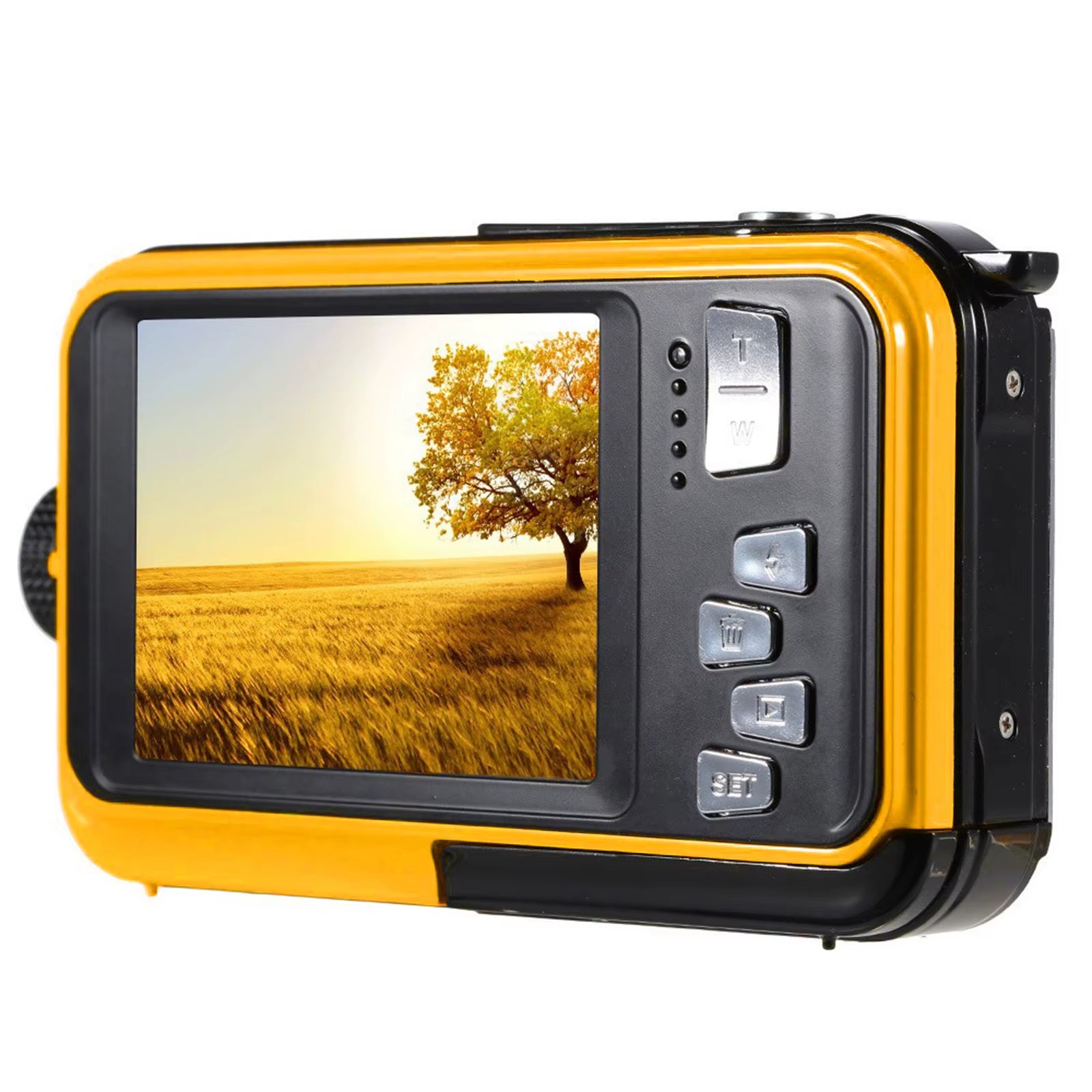 Explore Underwater Adventures with the 16X Dual Screen Waterproof HD Camera - 2.7K Video & 48MP Photos for Snorkeling Fun!