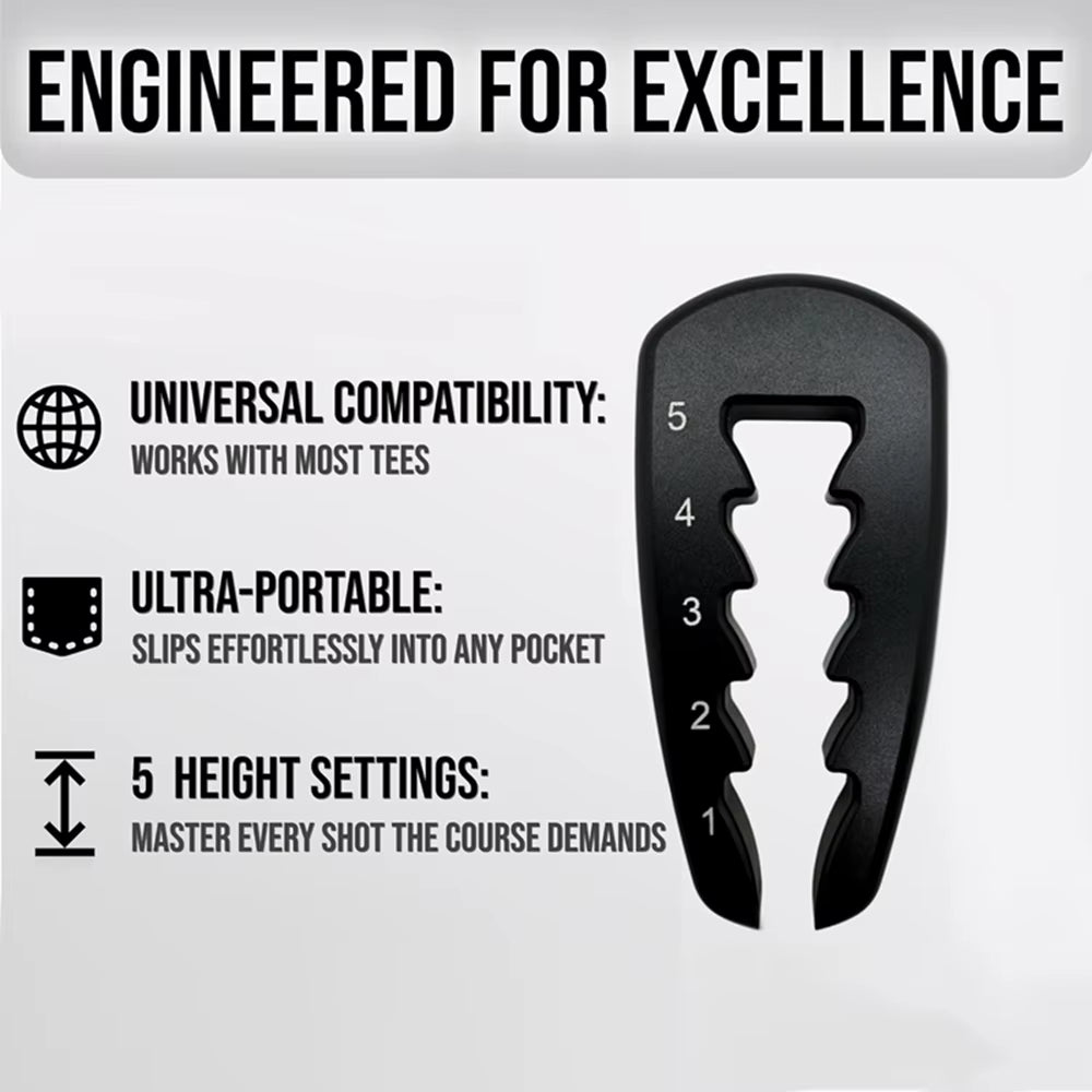 Precision Adjustable Golf Tee Height Tool - Consistent Swings, Durable Design, Easy-to-Use Training Aid
