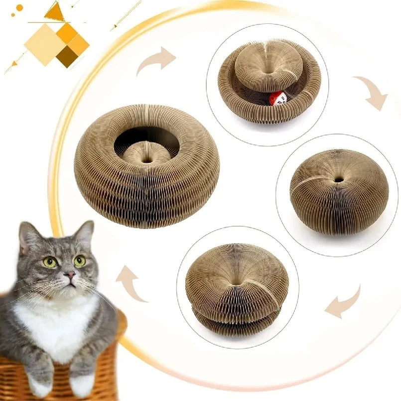 Foldable Magic Cat Scratching Board & Bed - Durable, Eco-Friendly Interactive Scratch Toy for Kittens