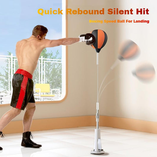 Premium Quality Adjustable Boxing Speedball Stand for Stress Relief and Fitness - Ideal for Home Use in Bedrooms, Living Rooms, and Gardens