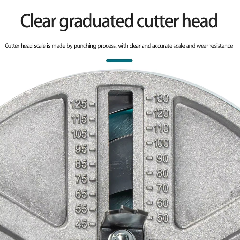 Versatile Circular Saw Drill Bit for Woodworking - Adjustable 45-130mm Hole Opener with Aluminum Plate