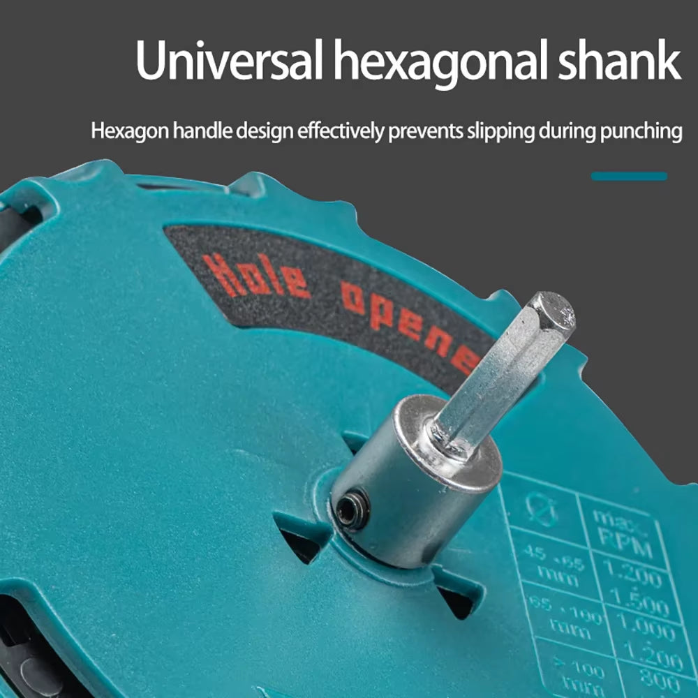 Versatile Circular Saw Drill Bit for Woodworking - Adjustable 45-130mm Hole Opener with Aluminum Plate