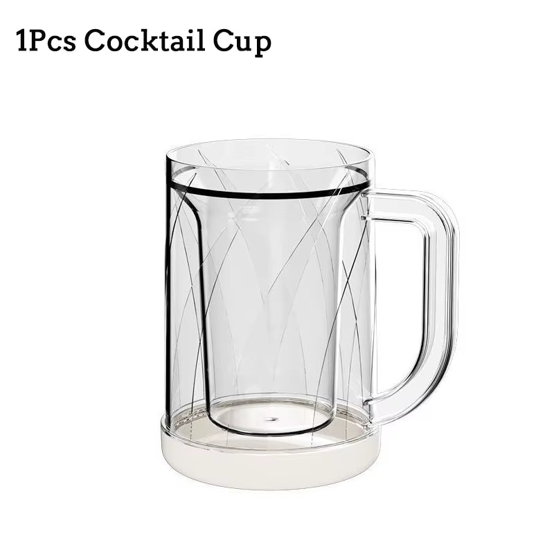 Chill Out with Our Double-Layer Ice Coffee & Beer Mug - Large Capacity Beverage Glass for Home!
