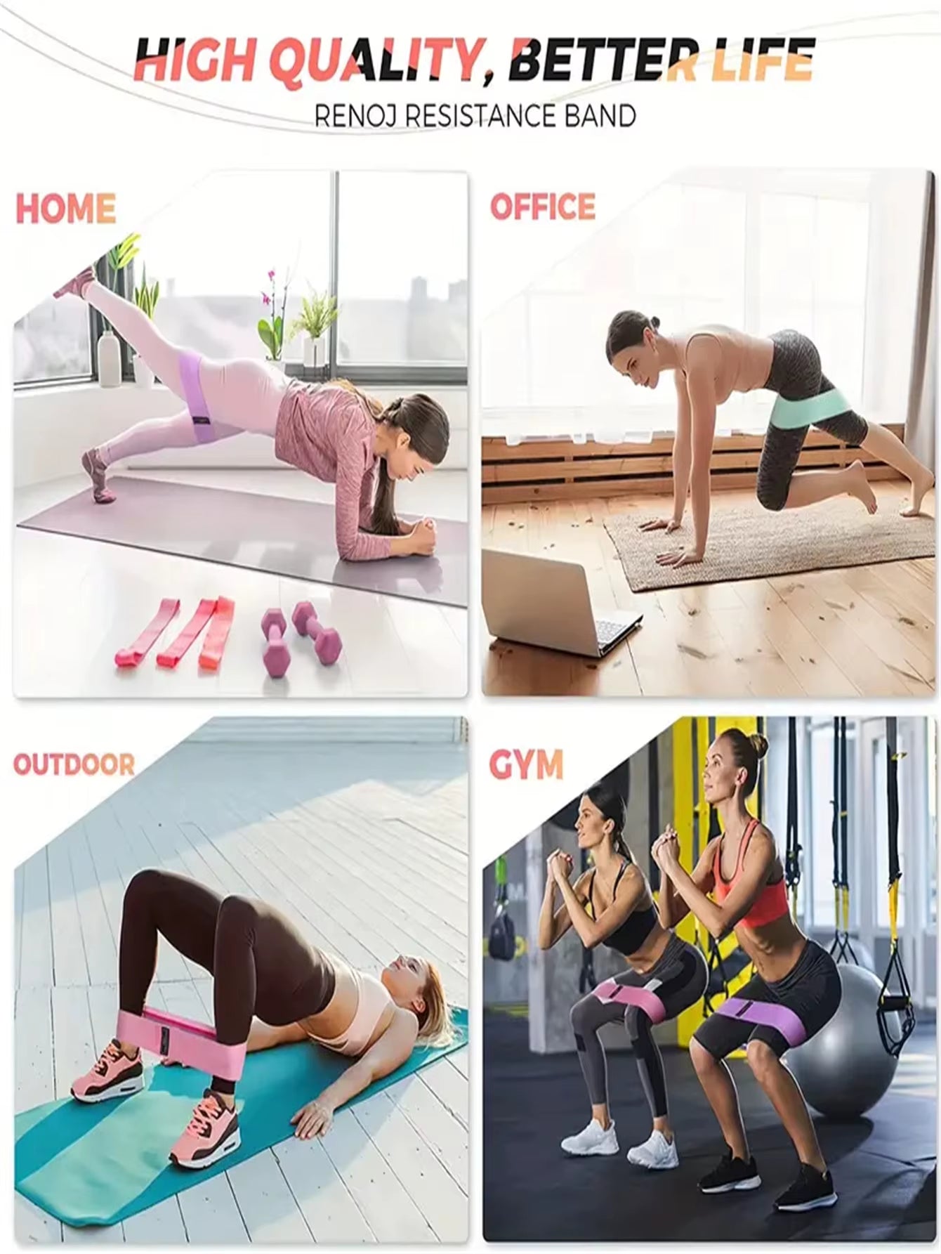 Ultimate Pilates Yoga Resistance Bands - Perfect for Booty & Leg Workouts!