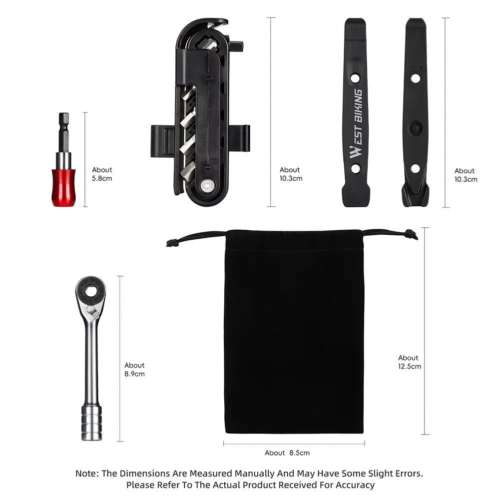 Versatile Mini Ratchet Wrench Tool Kit - Essential Multi-Function Repair Set for Mountain and Road Bikes