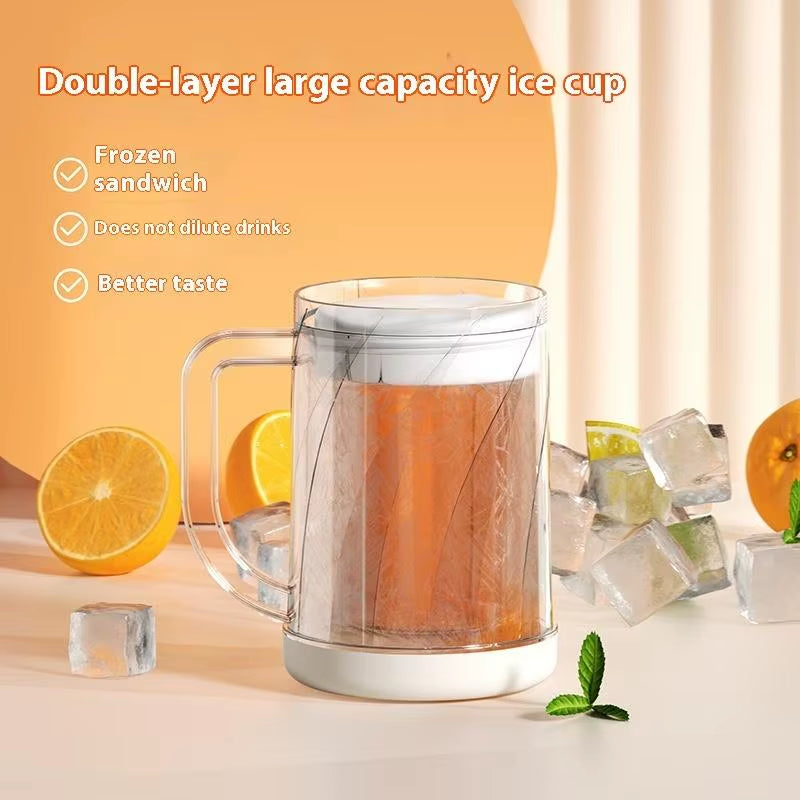 Chill Out with Our Double-Layer Ice Coffee & Beer Mug - Large Capacity Beverage Glass for Home!