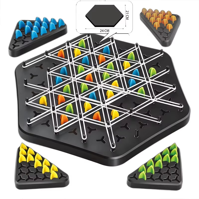 Ultimate Geometry Triangle Chess Puzzle Game - Fun Family Interactive Toy for Logical Thinking and Party Battles!