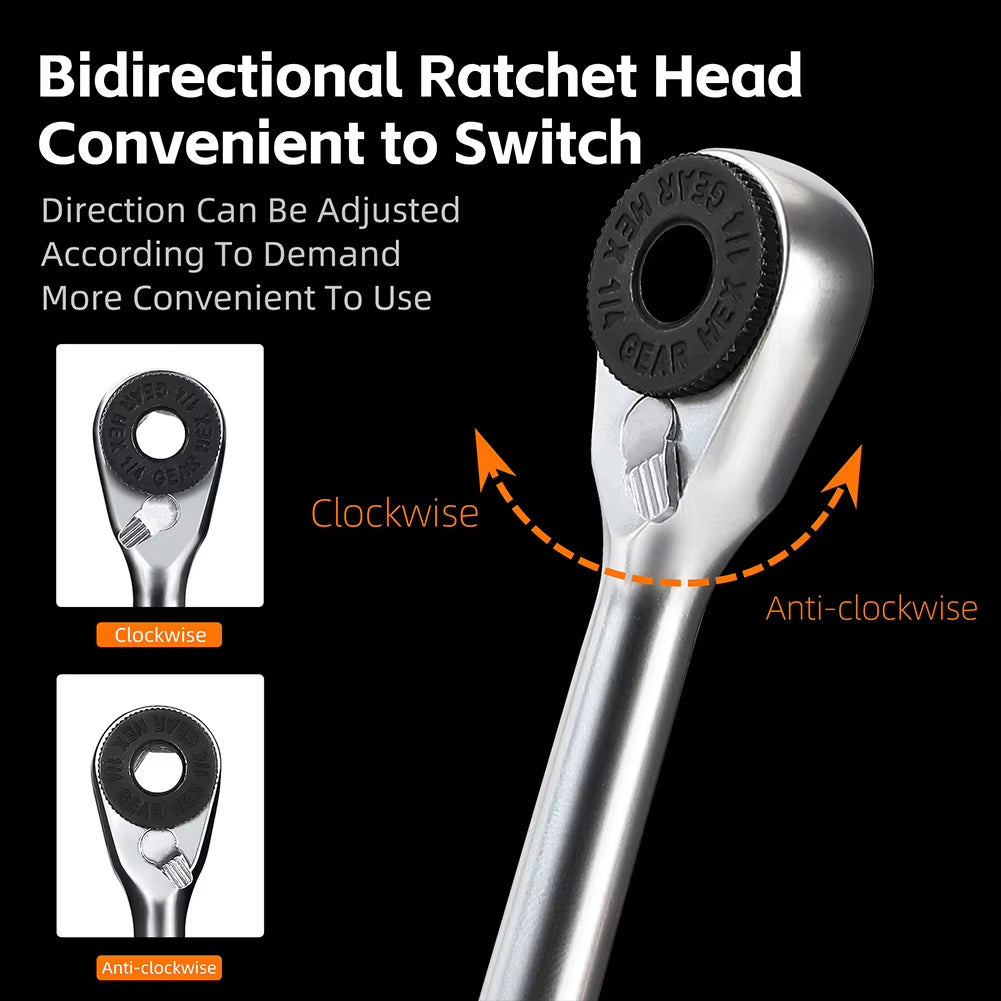 Versatile Mini Ratchet Wrench Tool Kit - Essential Multi-Function Repair Set for Mountain and Road Bikes