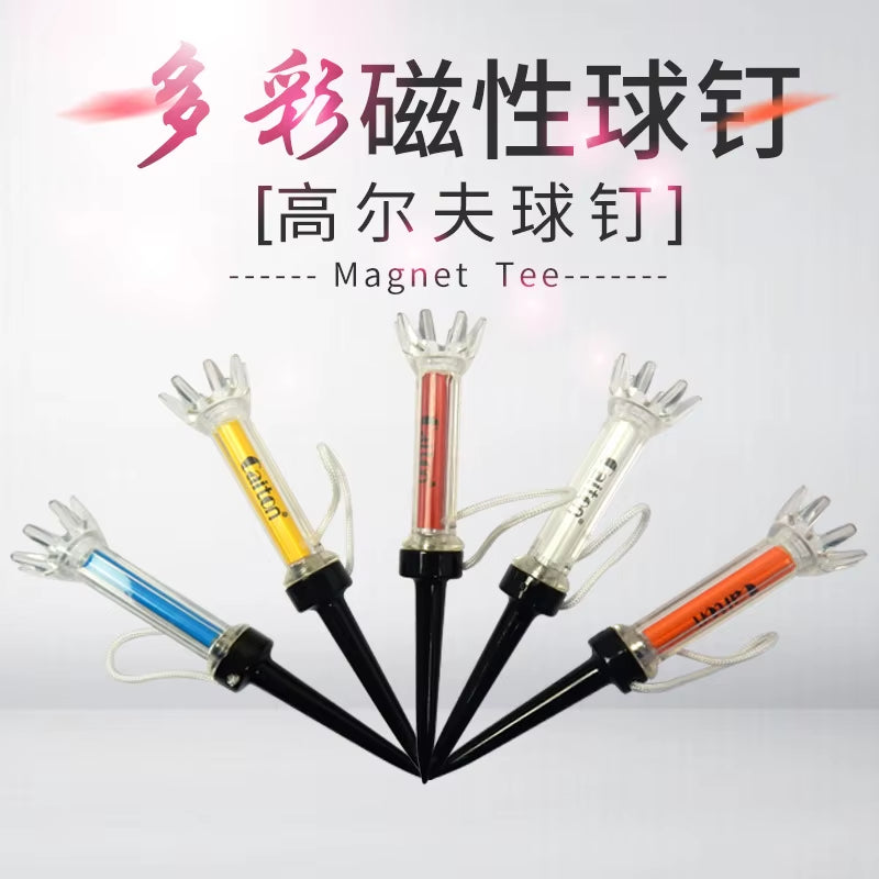 Premium 5-Pack Magnetic Golf Tees – 90mm (3.11 Inch) Multicolor Plastic Set for Enhanced Performance