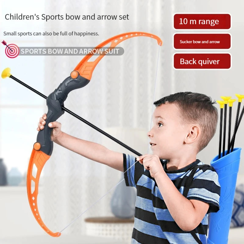 52Cm Kids Archery Bow and Arrow Set - Fun Outdoor Shooting Toy with Target for Boys - Perfect Gift for Young Adventurers!